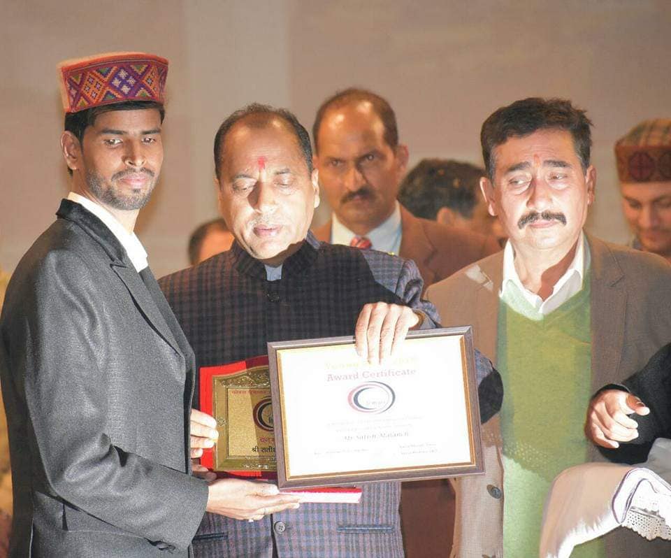 Young Mind Award 2019 by CM Jai Ram Thakur